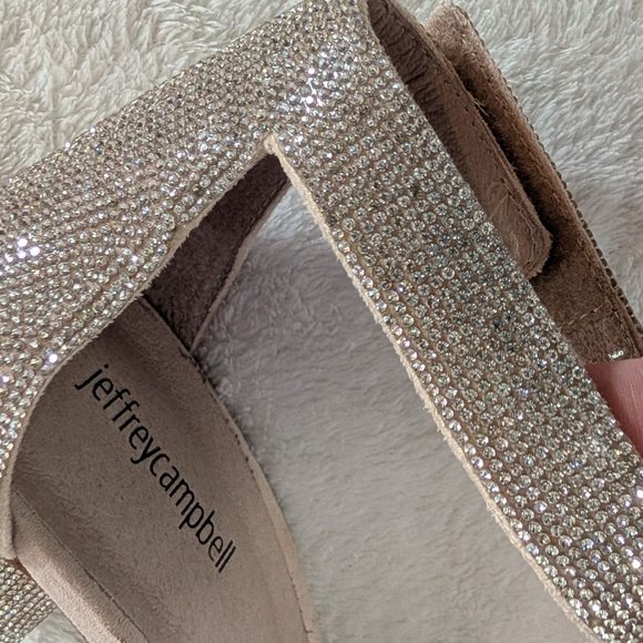 Jeffrey Campbell Laura Silver Rhinestone Heels - Size 9 - Picture 8 of 16